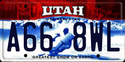 UT license plate A668WL