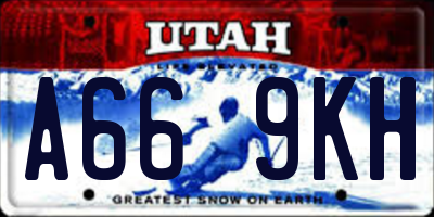 UT license plate A669KH