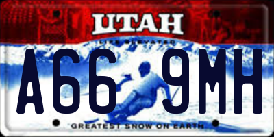 UT license plate A669MH