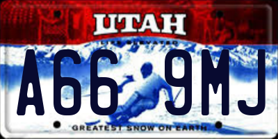 UT license plate A669MJ