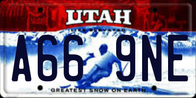 UT license plate A669NE