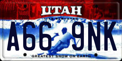 UT license plate A669NK
