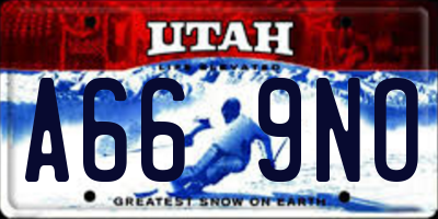 UT license plate A669NO