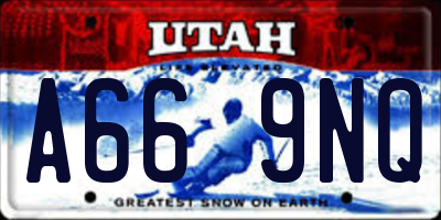UT license plate A669NQ