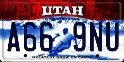 UT license plate A669NU