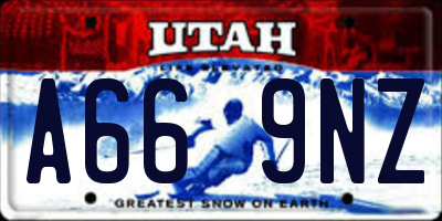 UT license plate A669NZ