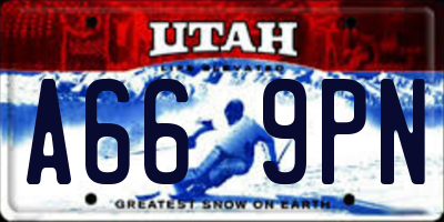 UT license plate A669PN