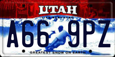 UT license plate A669PZ