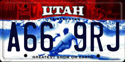 UT license plate A669RJ