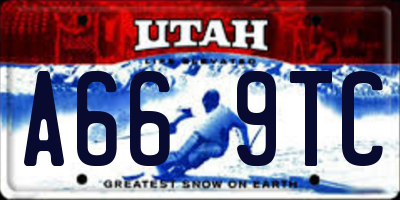 UT license plate A669TC