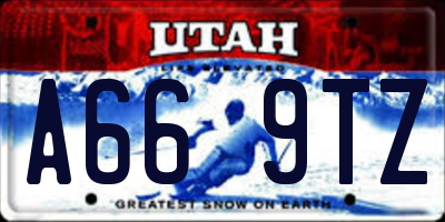 UT license plate A669TZ