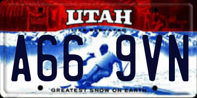 UT license plate A669VN