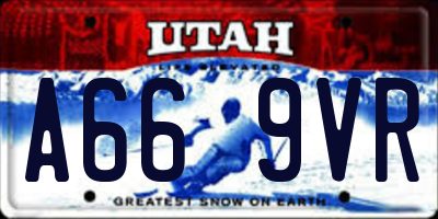 UT license plate A669VR