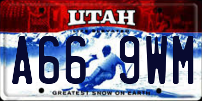 UT license plate A669WM