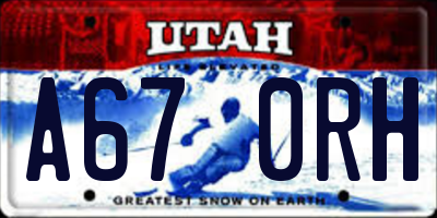 UT license plate A670RH