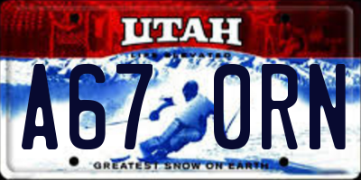 UT license plate A670RN
