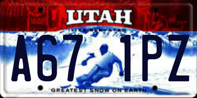 UT license plate A671PZ
