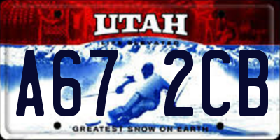 UT license plate A672CB