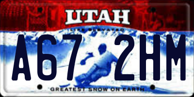 UT license plate A672HM