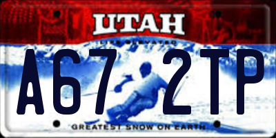 UT license plate A672TP