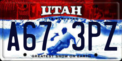 UT license plate A673PZ
