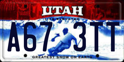 UT license plate A673TT