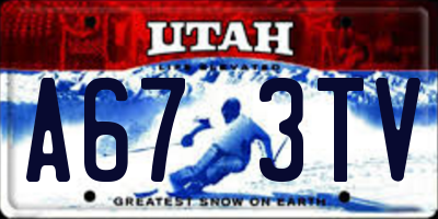 UT license plate A673TV