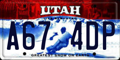UT license plate A674DP
