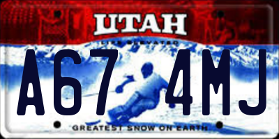 UT license plate A674MJ