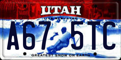 UT license plate A675TC