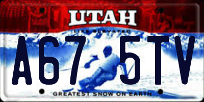 UT license plate A675TV