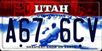 UT license plate A676CV