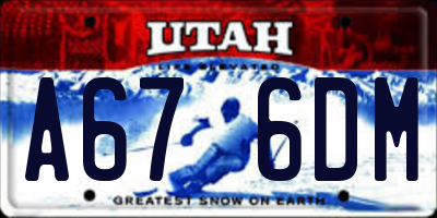 UT license plate A676DM