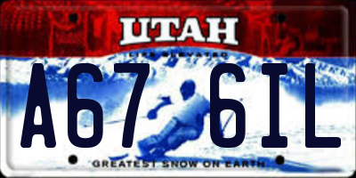 UT license plate A676IL