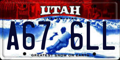 UT license plate A676LL