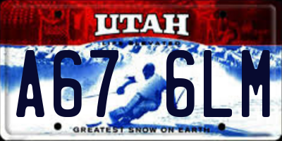 UT license plate A676LM