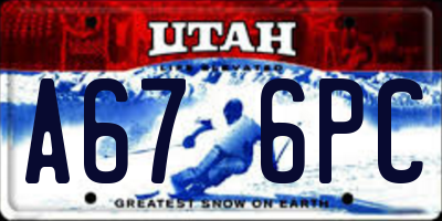 UT license plate A676PC