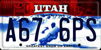 UT license plate A676PS
