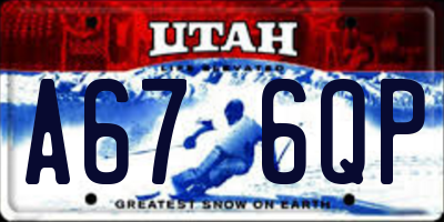 UT license plate A676QP
