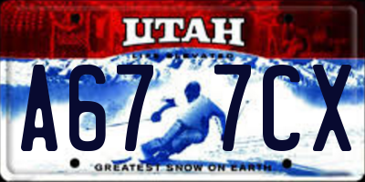 UT license plate A677CX