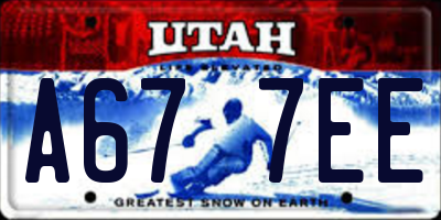 UT license plate A677EE