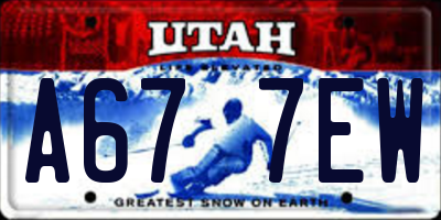 UT license plate A677EW