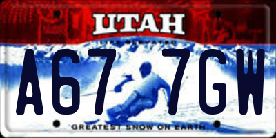 UT license plate A677GW