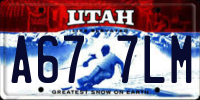UT license plate A677LM