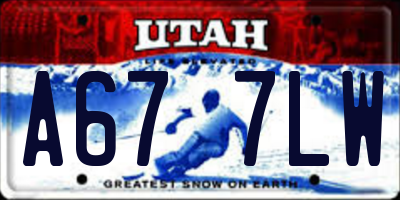 UT license plate A677LW