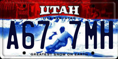 UT license plate A677MH