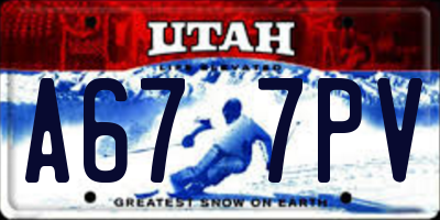 UT license plate A677PV