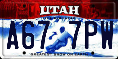 UT license plate A677PW