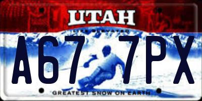 UT license plate A677PX