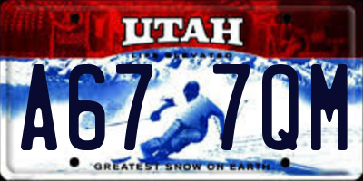 UT license plate A677QM